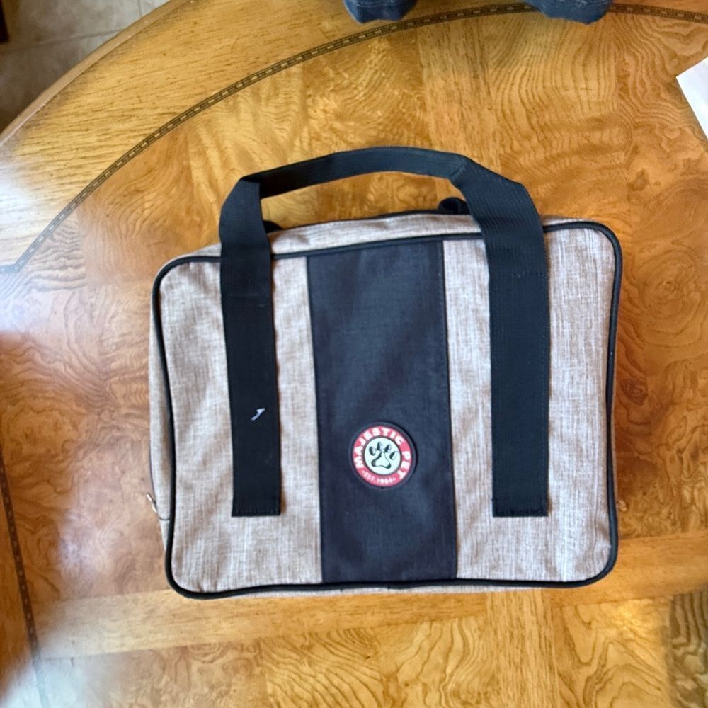 Stylish Tan and Black Laptop Bag